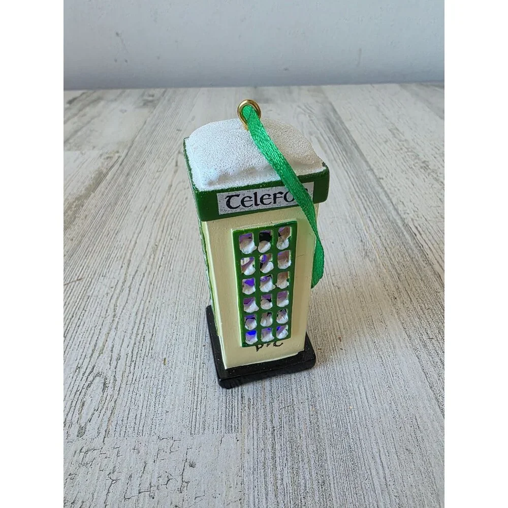 Light up telephone booth‎ ornament Xmas tree phone